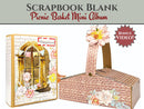 CrafTreat Picnic Basket Mini Album DIY Scrapbook Blank - Kraft, CAB027