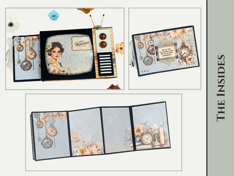 CrafTreat Scrapbook Blanks - TV Pop Up Mini Album - White, CAB030