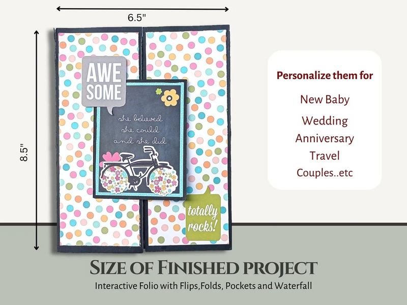 CrafTreat Scrapbook Blank Precut Album Base - Gate Fold Folio - White, CAB031