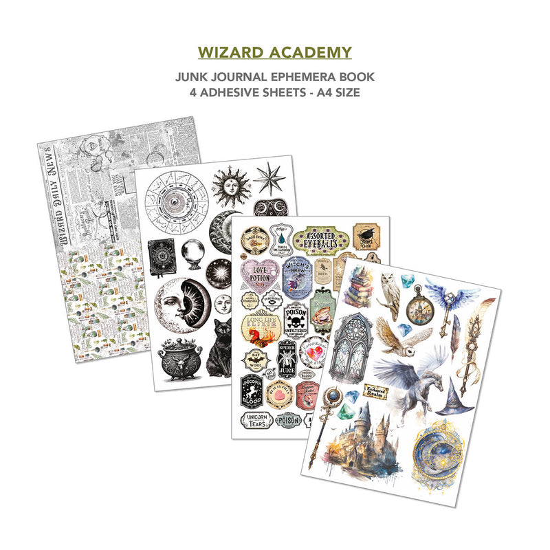 Ciao Bella - Wizard Academy- Junk Journal & Ephemera Book A4 32/Pg, CBB004