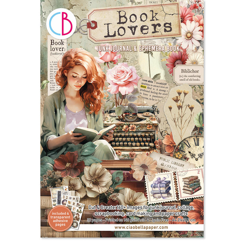 Ciao Bella - Book Lovers- Junk Journal & Ephemera Book A4 32/Pg, CBB005