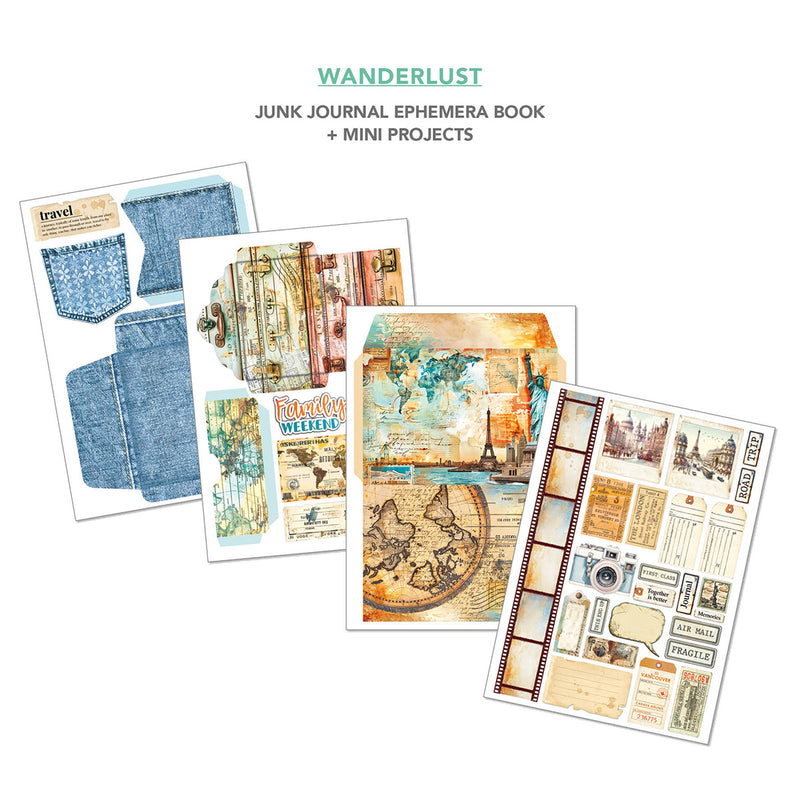 Ciao Bella - Wanderlust - Junk Journal & Ephemera Book A4 32/Pg, CBB006