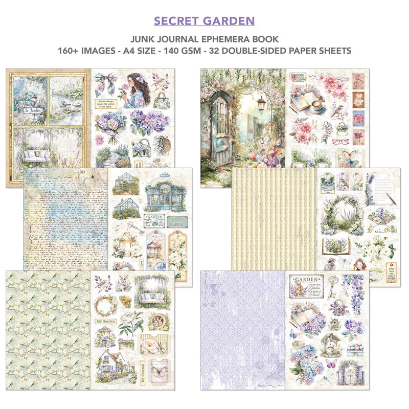 Ciao Bella - Secret Garden - Junk Journal & Ephemera Book A4 32/Pg, CBB007