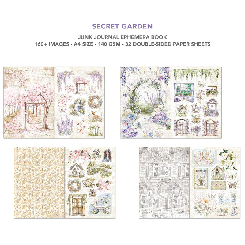 Ciao Bella - Secret Garden - Junk Journal & Ephemera Book A4 32/Pg, CBB007