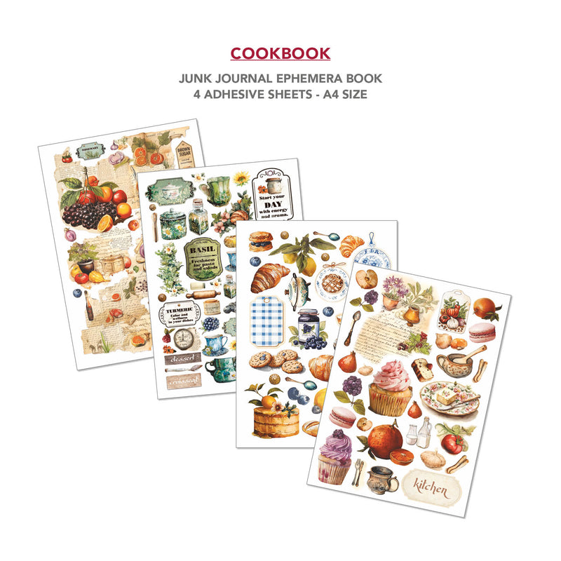 Ciao Bella - Cookbook - Junk Journal & Ephemera Book A4 32/Pg, CBB009