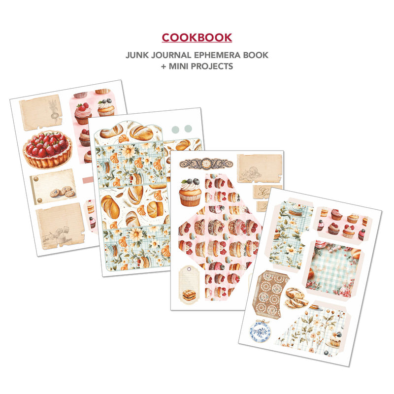 Ciao Bella - Cookbook - Junk Journal & Ephemera Book A4 32/Pg, CBB009