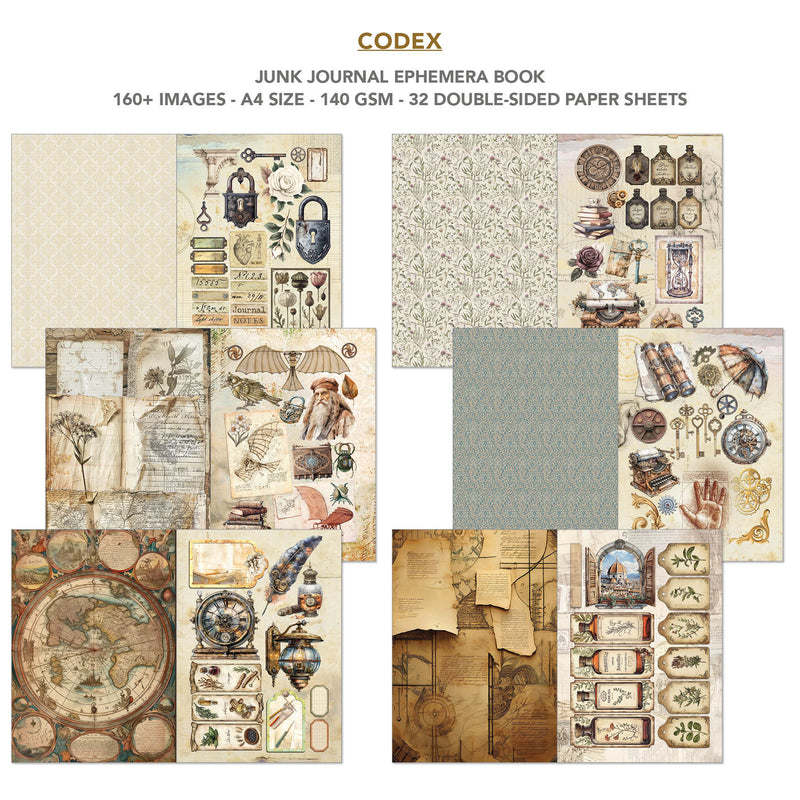 Ciao Bella - Codex- Junk Journal & Ephemera Book A4 32/Pg, CBB008