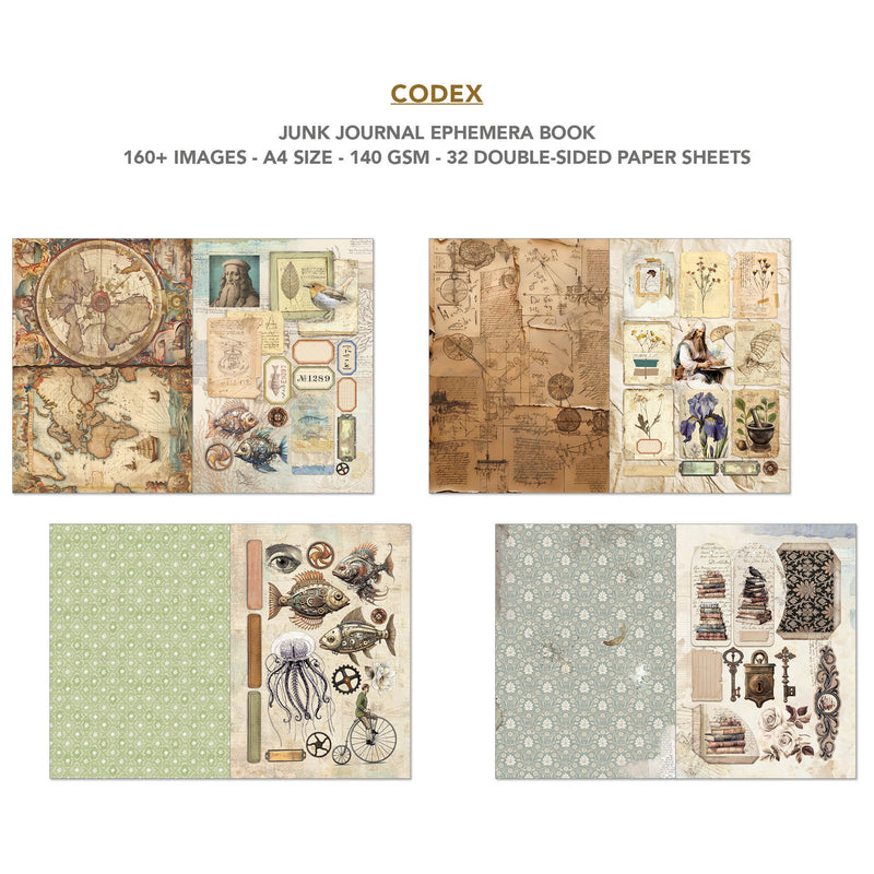 Ciao Bella - Codex- Junk Journal & Ephemera Book A4 32/Pg, CBB008
