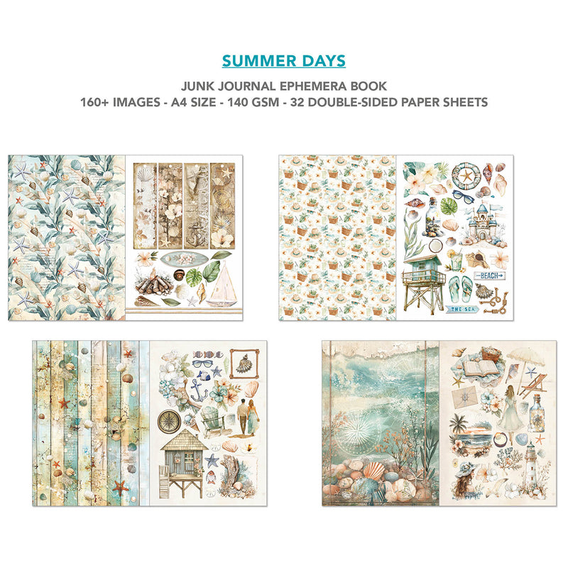 Ciao Bella - Summer Days - Junk Journal & Ephemera Book A4 32/Pg, CBB010