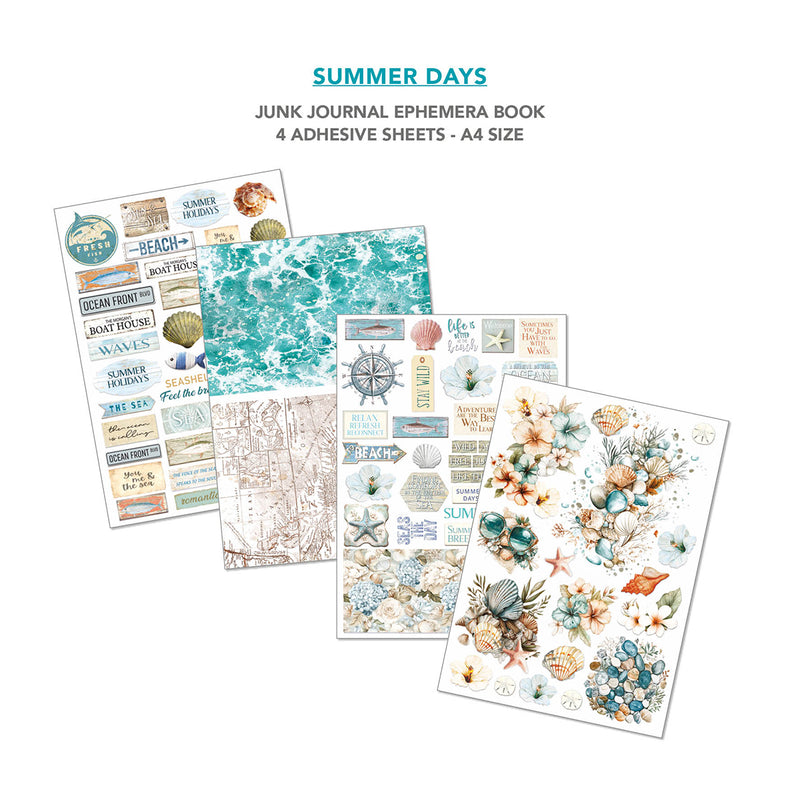 Ciao Bella - Summer Days - Junk Journal & Ephemera Book A4 32/Pg, CBB010