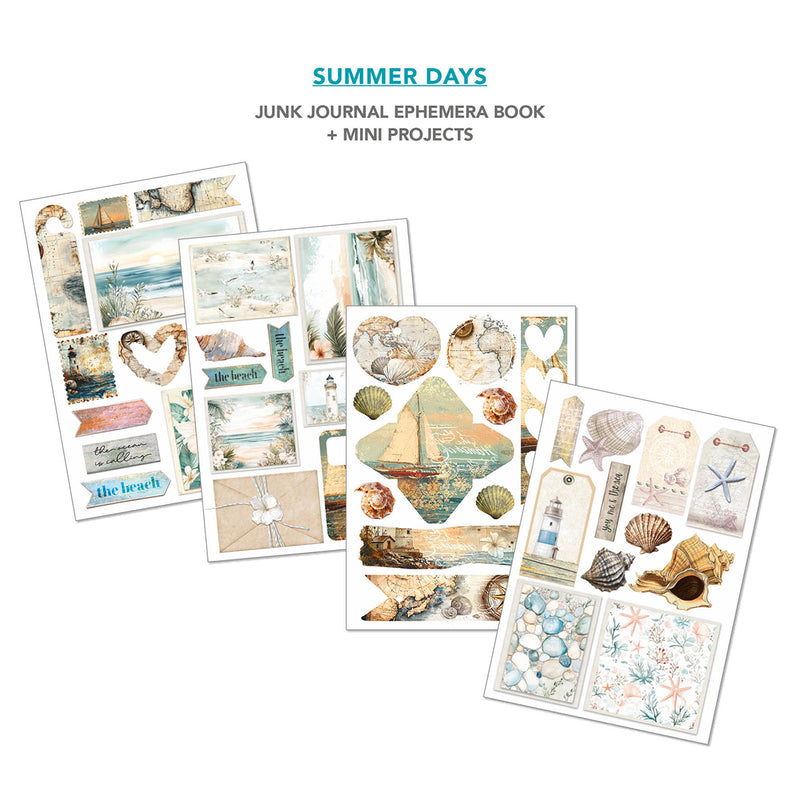 Ciao Bella - Summer Days - Junk Journal & Ephemera Book A4 32/Pg, CBB010