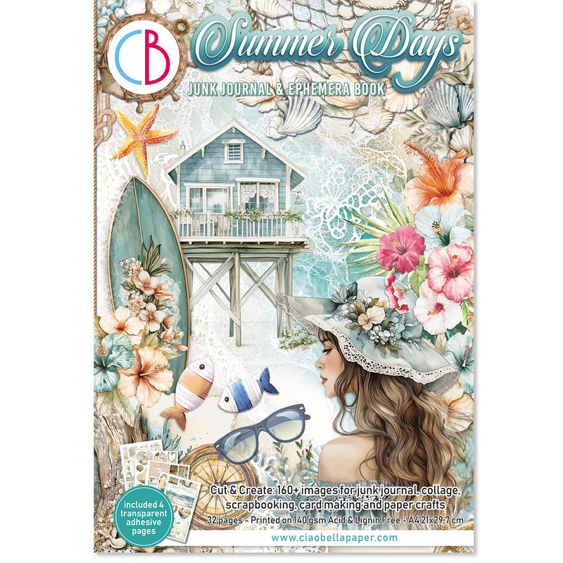 Ciao Bella - Summer Days - Junk Journal & Ephemera Book A4 32/Pg, CBB010