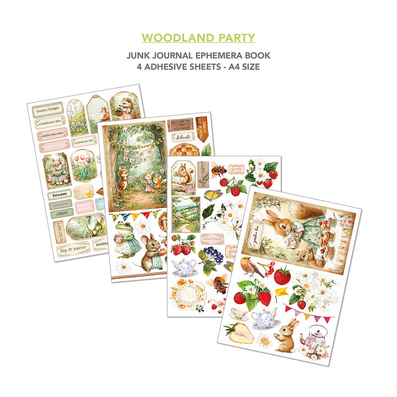 Ciao Bella - Woodland Party - Junk Journal & Ephemera Book A4 32/Pg, CBB011