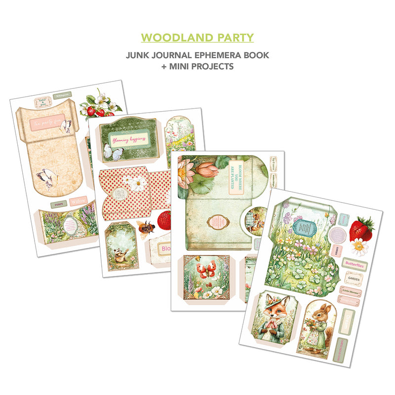 Ciao Bella - Woodland Party - Junk Journal & Ephemera Book A4 32/Pg, CBB011
