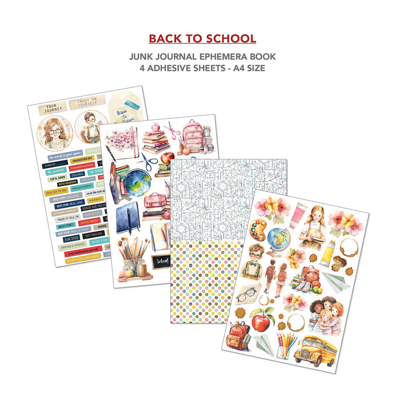 Ciao Bella - Back to School - Junk Journal & Ephemera Book A4 32/Pg, CBB012