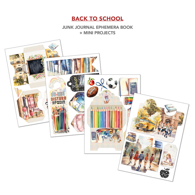 Ciao Bella - Back to School - Junk Journal & Ephemera Book A4 32/Pg, CBB012