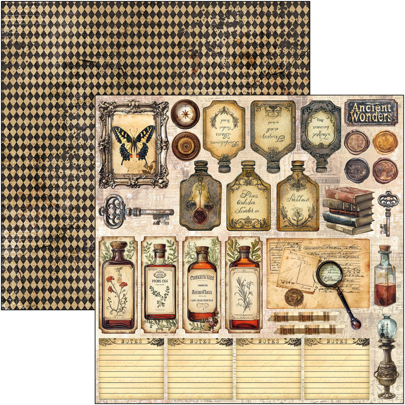 Ciao Bella 8x8 Paper Pad 12Pc - Cabinet of Curiosities, CBH085