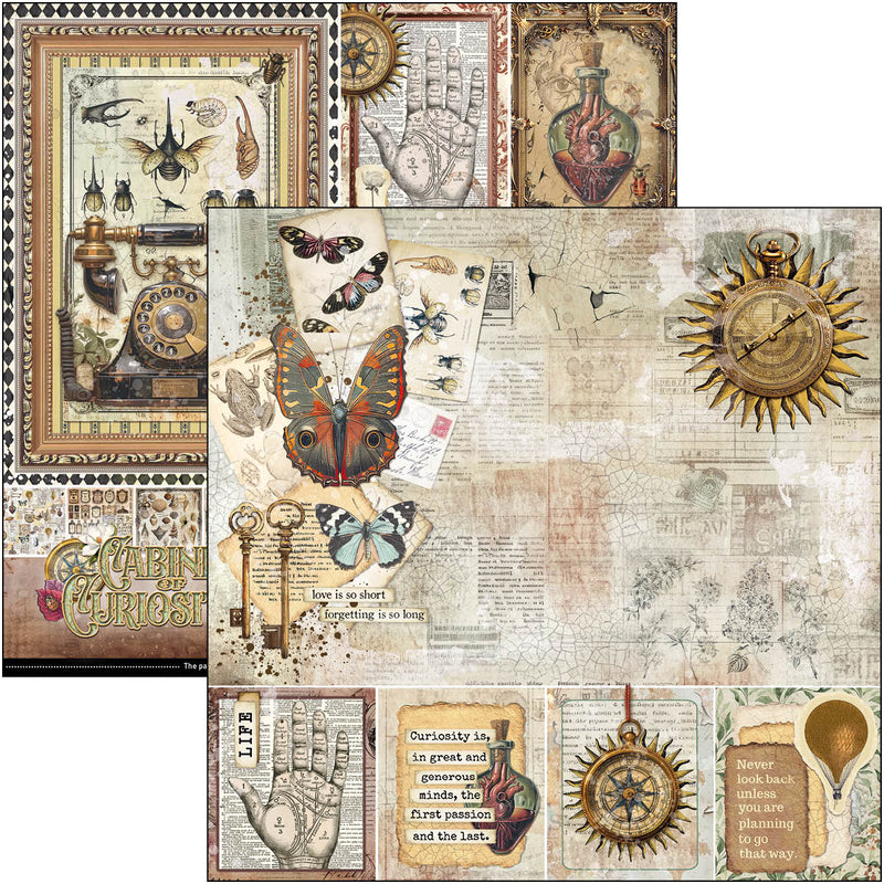 Coming Soon - Ciao Bella 12x12 Paper Pad 12Pc - Cabinet of Curiosities, CBPM085