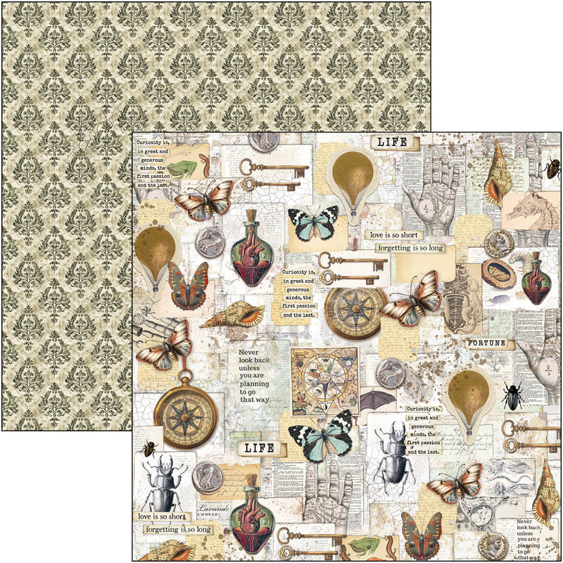 Coming Soon - Ciao Bella 12x12 Paper Pad 12Pc - Cabinet of Curiosities, CBPM085