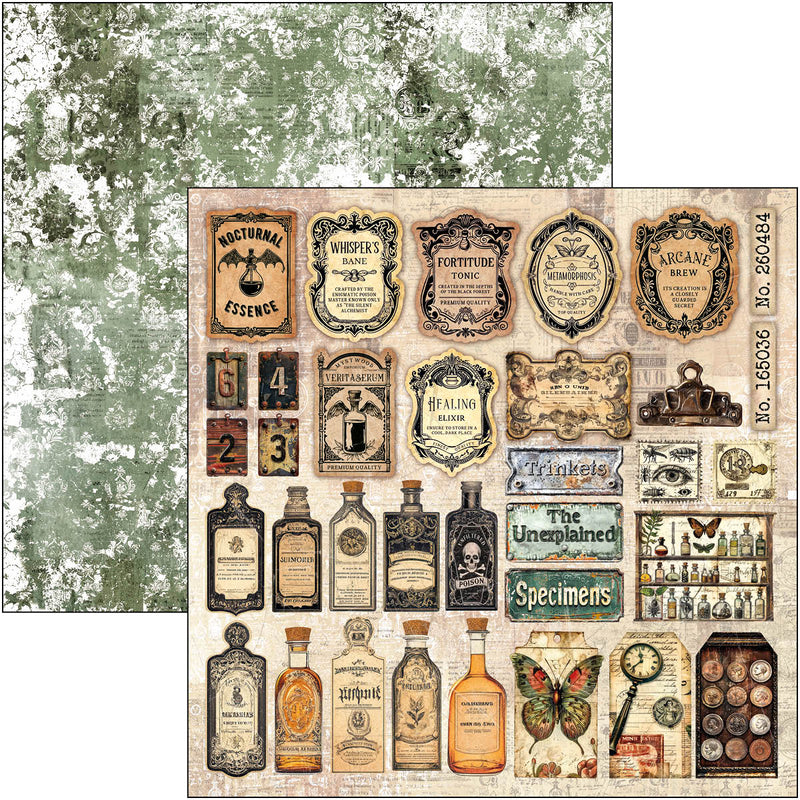 Coming Soon - Ciao Bella 12x12 Paper Pad 12Pc - Cabinet of Curiosities, CBPM085