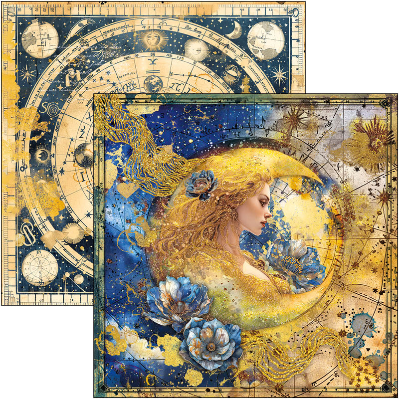 Ciao Bella 12x12 Paper Pad 12Pc - Celestial, CBPM087
