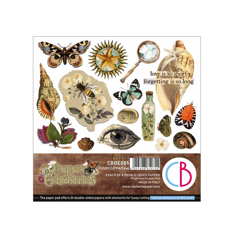 Ciao Bella 6x6 Fussy Cut Pad 24Pc - Cabinet of Curiosities, CBQE085