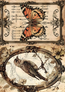 Ciao Bella A5 Rice Papers 8pc - Cabinet of Curiosities - Mixed, CBRS003