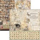 Ciao Bella 12x12 Paper Pad 8Pc - Cabinet of Curiosities - Patterns Pad, CBT085