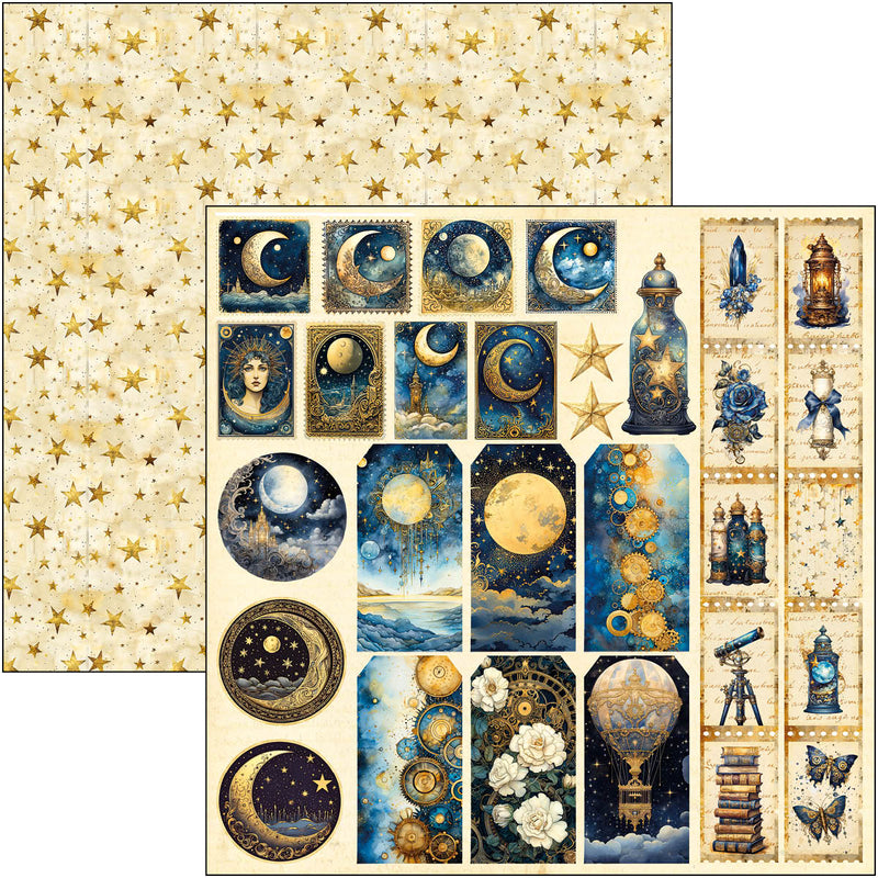 Coming Soon - Ciao Bella 12x12 Paper Pad 8Pc - Celestial - Patterns Pad, CBT087