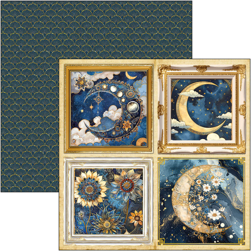 Coming Soon - Ciao Bella 12x12 Paper Pad 8Pc - Celestial - Patterns Pad, CBT087
