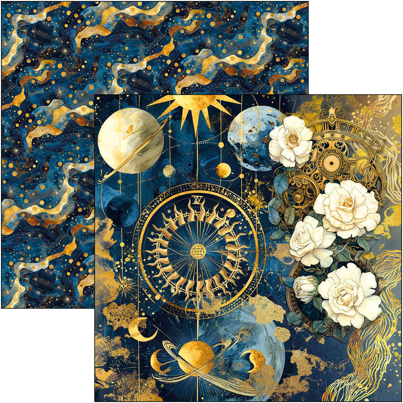 Coming Soon - Ciao Bella 12x12 Paper Pad 8Pc - Celestial - Patterns Pad, CBT087
