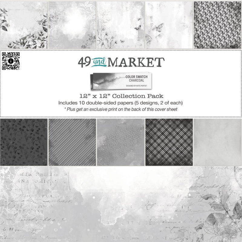 49 & Market 12x12 Collection Pack - Color Swatch: Charcoal, CCS27365