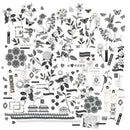 49 & Market Mini Laser Cut Elements - Color Swatch: Charcoal, CCS27471