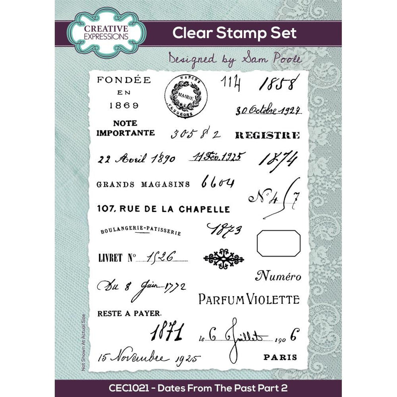 Creative Expressions Stamp Set - Dates From the Past Part 2, CEC1021 by: Sam Poole