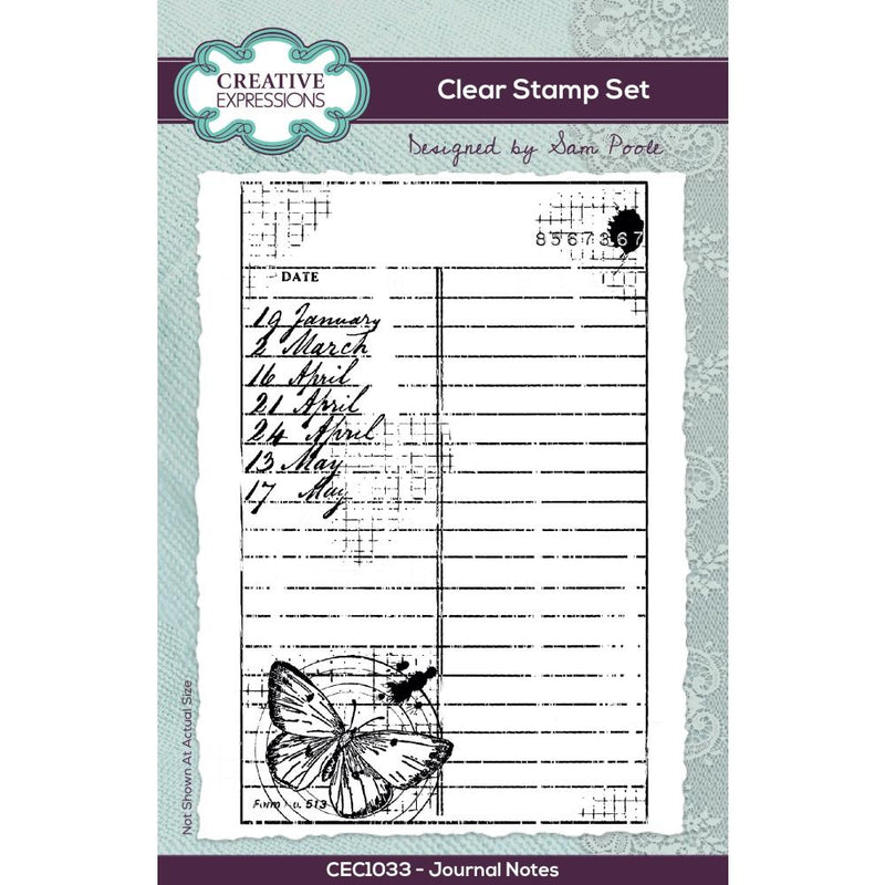 Creative Expressions Stamp Set - Journal Notes, CEC1033 by: Sam Poole