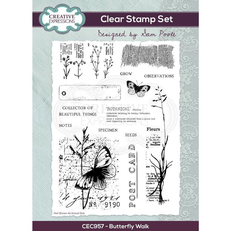 Creative Expressions Clear Stamp Set - Butterfly Walk, CEC957 by: Sam Poole