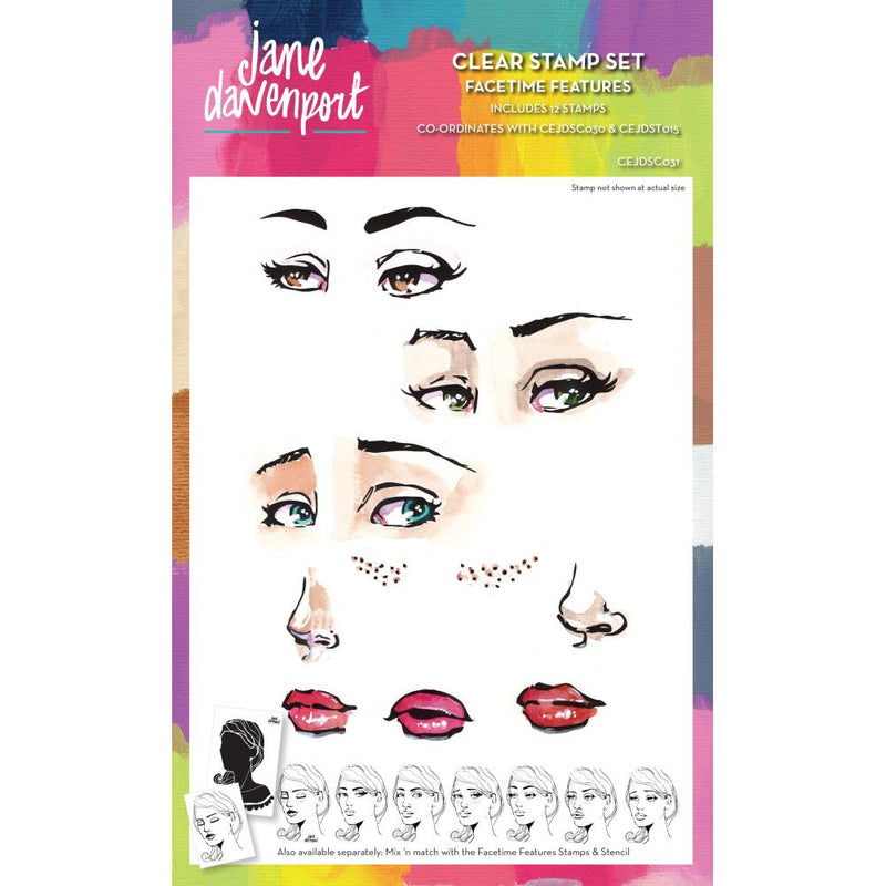 Creative Expressions - Jane Davenport Clear Stamp Set - Facetime Features, CEJDSC031