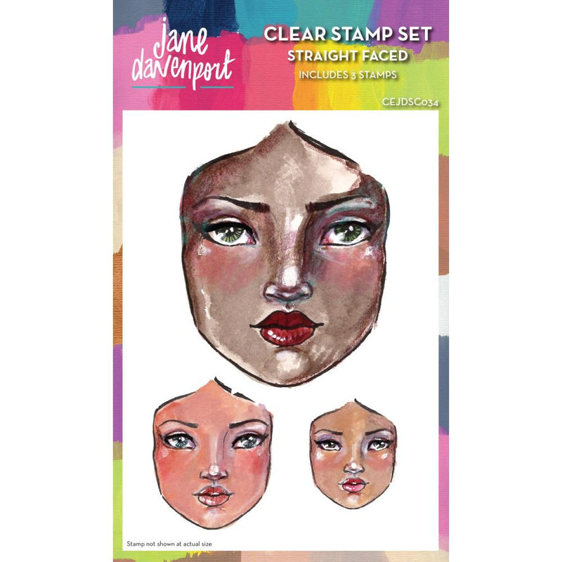Creative Expressions - Jane Davenport Clear Stamp Set - Straight Faced, CEJDSC034