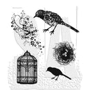 Stampers Anonymous Cling Stamp Set - Artful Flight, CMS069