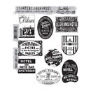 Stampers Anonymous Stamp Set - Travel Labels, CMS108 by: Tim Holtz