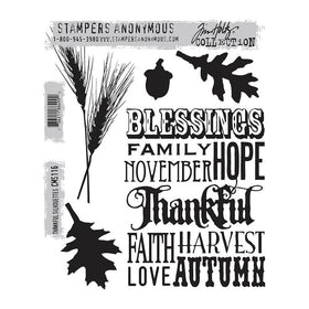 Stampers Anonymous Stamp Set - Thankful Silhouttes, CMS116 by Tim Holtz