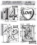 Stampers Anonymous Stamp Set - Valentine Blueprint, CMS143 by Tim Holtz