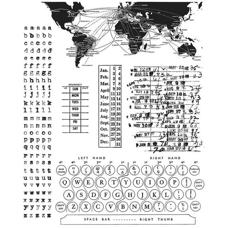 Stampers Anonymous Stamp Set - Documented, CMS226 by: Tim Holtz