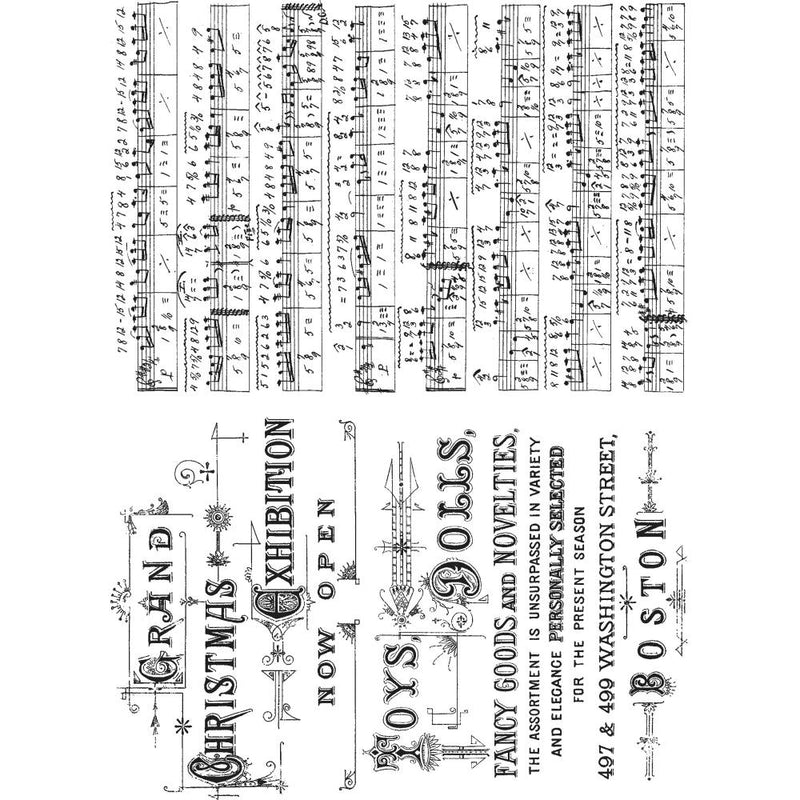 Stampers Anonymous Stamp Set - Music & Advert, CMS358 by: Tim Holtz