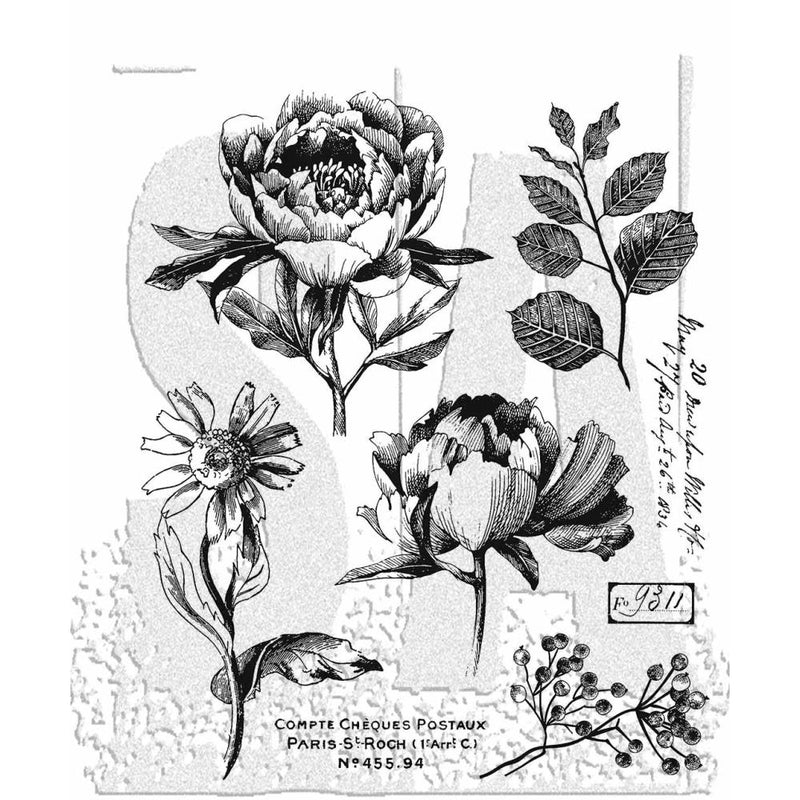 Stampers Anonymous Stamp Set - French Garden, CMS487 by: Tim Holtz