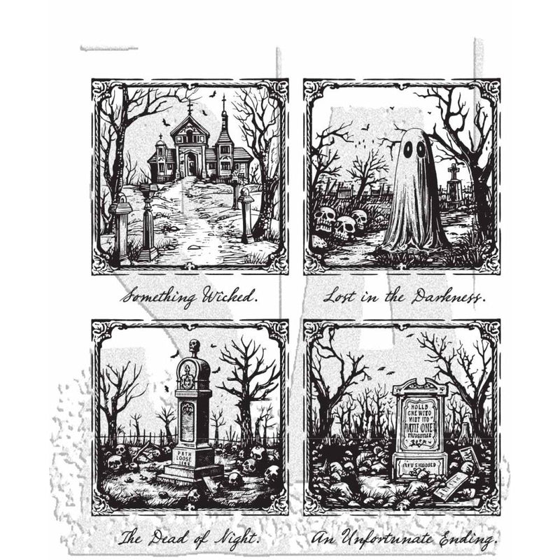 Stampers Anonymous Stamps - Framed Frights, CMS494 by Tim Holtz