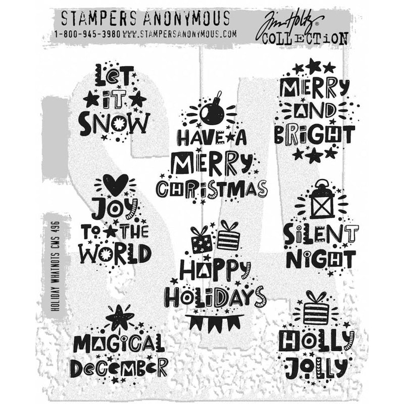 Coming Soon - Stampers Anonymous Stamps - Holiday Whatnots, CMS496 by Tim Holtz