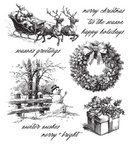 Late Oct - Stampers Anonymous Stamp Set - Christmas Spirit, CMS501 Tim Holtz