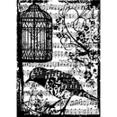 Stampers Anonymous ATC Cling Stamp - Bird Song, COM033 by Tim Holtz