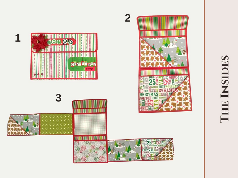 CrafTreat Scrapbook Blank Quick Folios - Wallet - Black, Kraft and White, CQF001